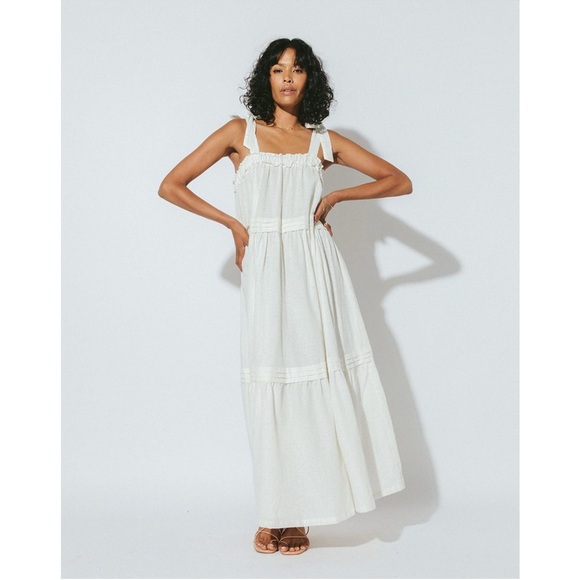 Cleobella Abigail Ankle Dress in Ivory - Picture 1 of 9